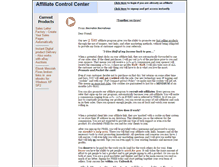 Tablet Screenshot of affiliatecontrolcenter.com